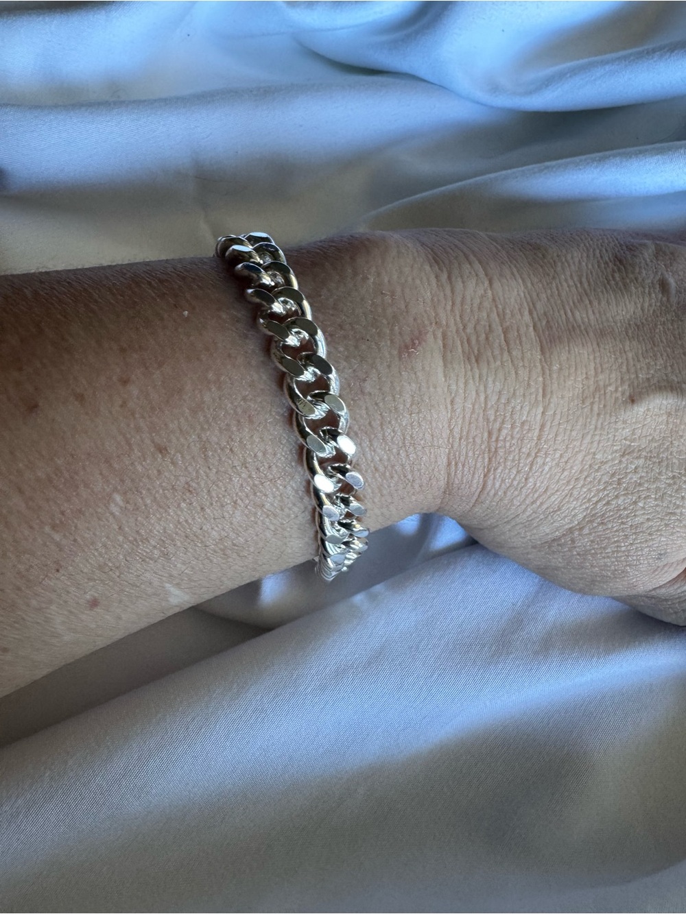 925 Sterling Silver Cuban Link Bracelet - Women
